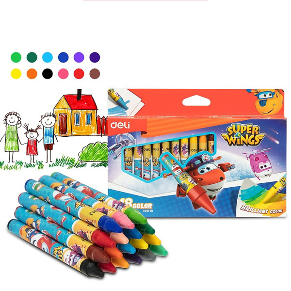 Bút sáp 18 màu C21010 (Deli)